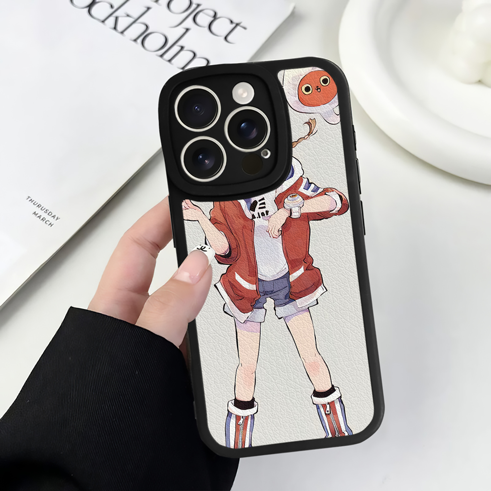 （画像用） 妖怪ウォッチ Yo-kai Watch 【iPhone 16シリーズ対応】シリコンスマホケース（レザー調） 材質：シリコン
